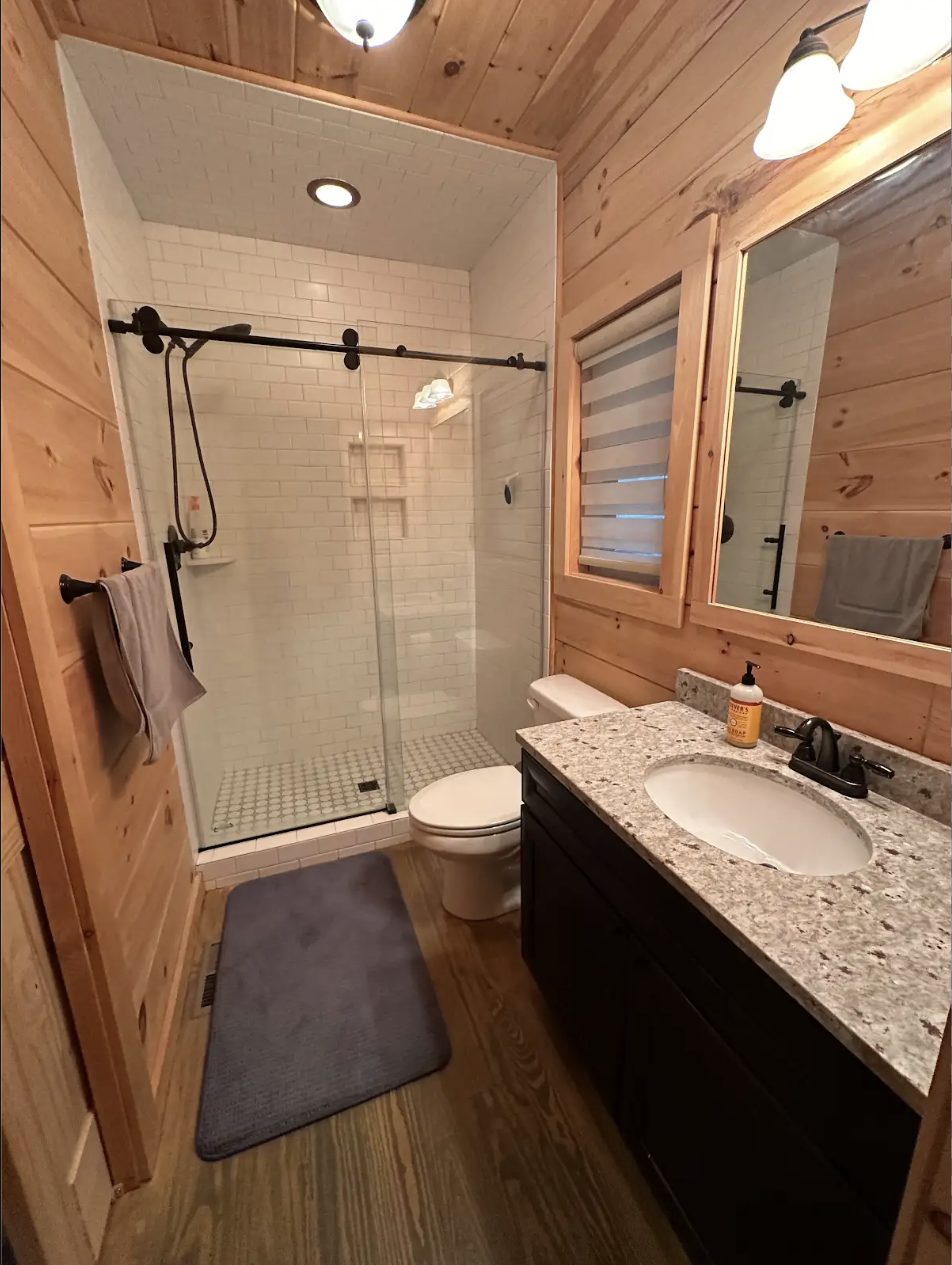 The primary bathroom