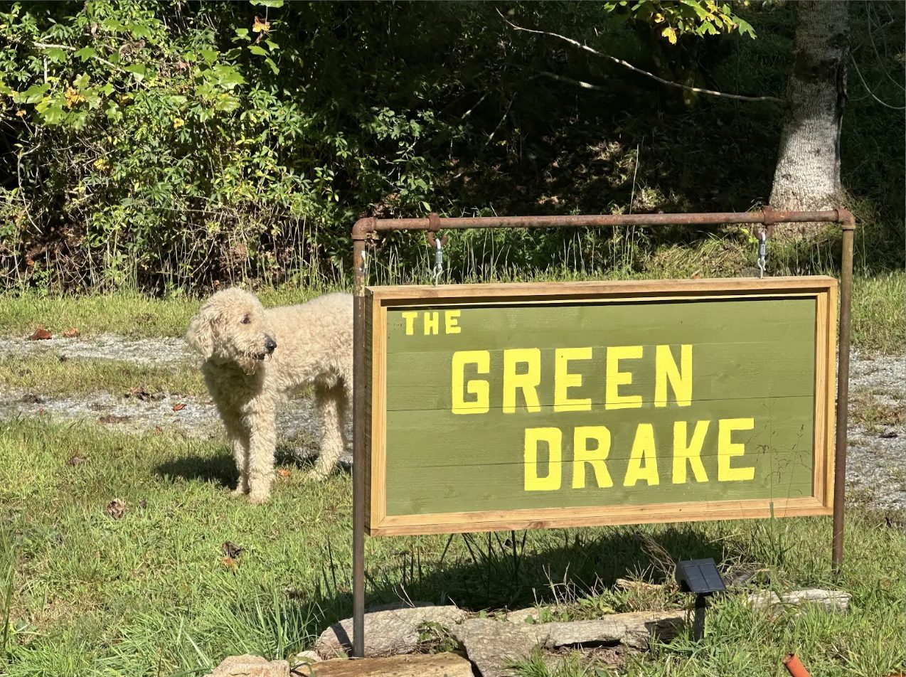 The Green Drake property sign